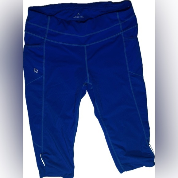 Athleta Capri Be Free Cropped Leggings Blue Size Medium - Picture 1 of 9